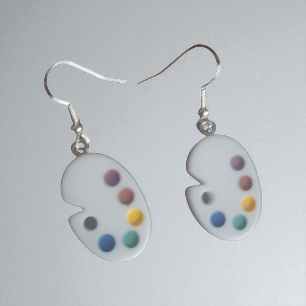 Colorful Artist Palette Earrings